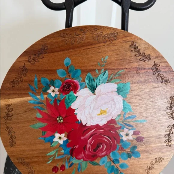 The Pioneer Woman Wishful Winter Plaid Ceramic Bowl Set with wooden lids - Picture 5 of 11